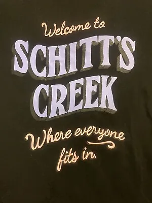 Buy NWT SM Schitt’s Creek Black Graphic Crew Neck T-Shirt Women’s EVERYBODY FITS IN • 8.55£