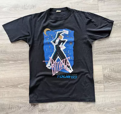 Buy David Bowie Vintage 1983 'Serious Moonlight' Tour Tshirt • 85£