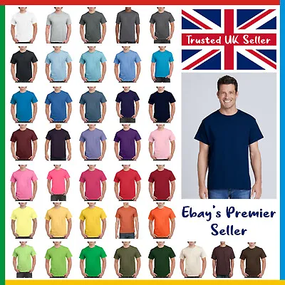 Buy Mens Plain T-Shirt / Gildan Heavy Cotton Tee / New Value Blank T Shirt • 3.12£