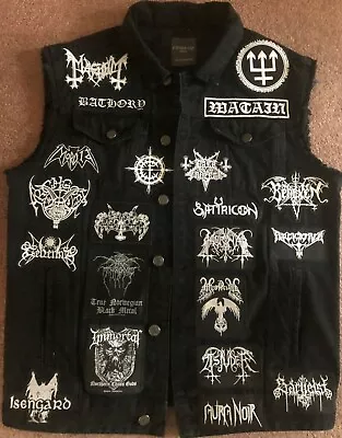 Buy Custom Battle Jacket W/ Your Personal Black Metal Patch Collection/Selection 4X • 355£