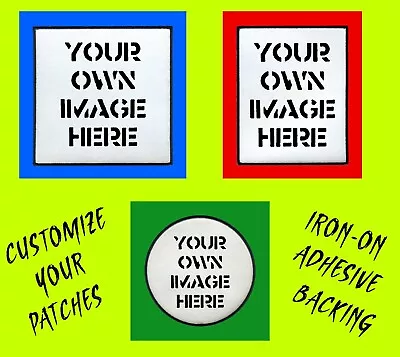 Buy PATCHES CUSTOMIZE YOUR OWN IMAGES Iron On Adhesive Backing Punk Rock Metal Goth • 4.99£