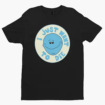 Buy Mr Meeseeks Round T-shirt - Movie Film TV Funny Sci Fi Space Comedy Rick • 8.39£