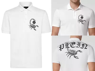 Buy Philipp Plein Scorpion Polo Shirt Logo Patch Hemd T-shirt New Season M • 205.95£