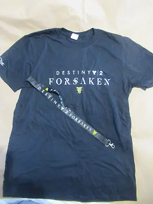 Buy Destiny 2 Forsaken - Rare Launch Promo Black T-Shirt Tee Large & Lanyard Set • 30£