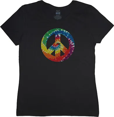 Buy Ladies T-shirt Tie Dye Peace Sign Design Women's Size Tee Shirt  • 10.37£