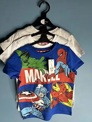 Buy 1-2 Years Old Kids Boys Marvel T Shirt Bundle  • 7£