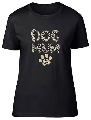 Buy Personalised Dog Mum Paw Pattern Animal Fitted Womens Ladies T Shirt Gift • 8.99£