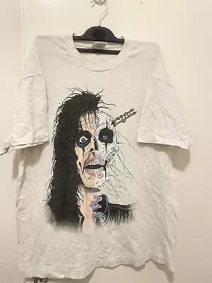 Buy Alice Cooper Authentic Vintage Men's Large Screen Stars Euro Tour T Shirt 1997 • 80£