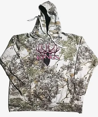 Buy Kings Camo Womens Hoodie Sweatshirt Multicolor Camouflage Drawstring Pullover L • 12.28£