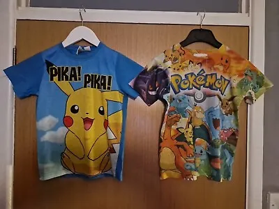 Buy 2x Pokemon T Shirts Size 6-7 Years • 12.99£