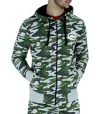 Buy Ecko Men's Designer Cotton Camouflage Hip Hop Hoodie Jacket, New Grey Camo Era • 29.99£