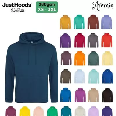 Buy AWDis Mens Plain Hoodie Sweatshirt | Hooded Pullover Jumper | Warm Hoody Sweater • 21.69£