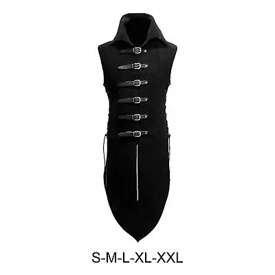 Buy Gothic Medieval Cosplay Vest Waistcoat Renaissance Men Pirate Knight Tops • 22.37£