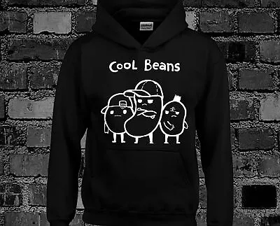 Buy Cool Beans Hoody Hoodie Funny Cartoon Joke Comedy Top Gift Present Hipster Idea • 16.99£