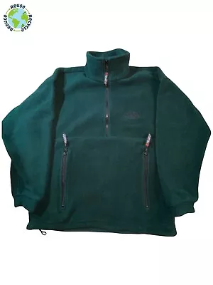 Buy Vintage The North Face Fleece Jacket Size M Polartec 1/4 Zip Green VGC • 36.77£