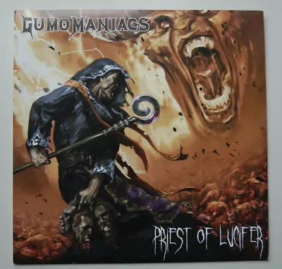 Buy GumoManiacs ‎– Priest Of Lucifer LP Unplayed MINT Blue Splatter Vinyl/merch Card • 18.52£
