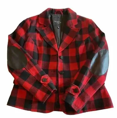 Buy Relativity - Red And Black Buffalo Plaid Jacket  - Size Medium • 21.73£
