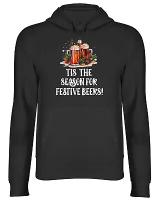 Buy Funny Xmas Hoodie Mens Womens Tis The Season For Christmas Beers Top Gift • 17.99£