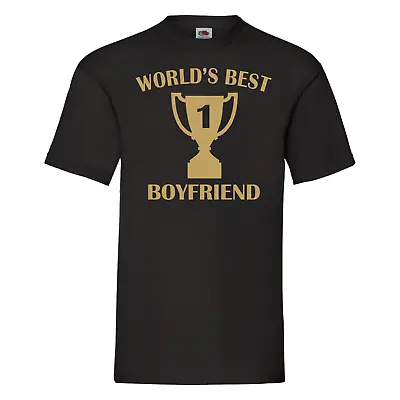 Buy Worlds Best Boyfriend Tshirt - Valentines Day Gift For Partner - Funny Boyfriend • 13.99£