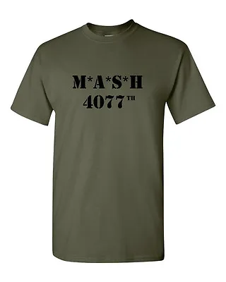Buy MASH 4077th Army Military Green T Shirt M*A*S*H Combat Gildan Tee • 8£