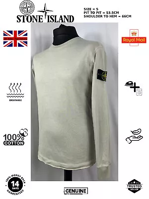 Buy Mens Green Stone Island Jumper Cotton Crew Casual Plain LongSleeve Sweatshirt S • 79.99£