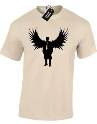 Buy Silhouette Of Castiel Mens T-shirt Supernatural Winchester Sam Dean Brothers • 7.99£
