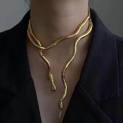 Buy Silver Bendable Choker Jewelry Snake Necklace Alloy Necklace Snakelike Bracelet • 4.92£
