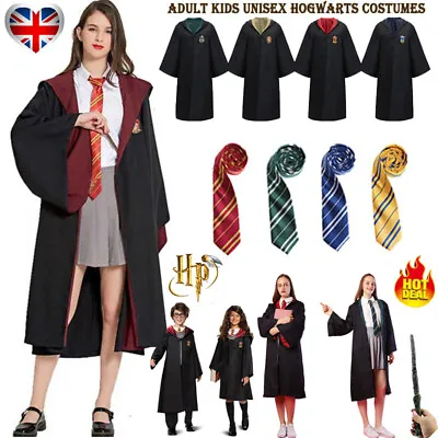 Buy Harry Potter Gryffindor Ravenclaw Slytherin Hufflepuff Robe Costume Wand Scarf  • 6.36£