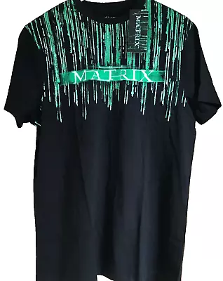 Buy The Matrix Logo Black T-shirt Exclusive Design Size L • 19.99£