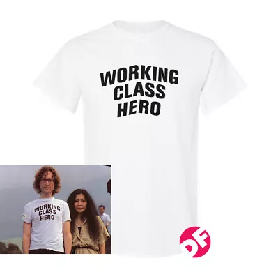 Buy Working Class Hero T-shirt John Lennon Exact Replica Of Iconic Fan Tshirt NEW • 14.99£