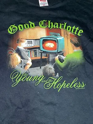 Buy Vintage T Shirt - Good Charlotte The Young And The Hopeless 2002 Size M Concert • 189.45£