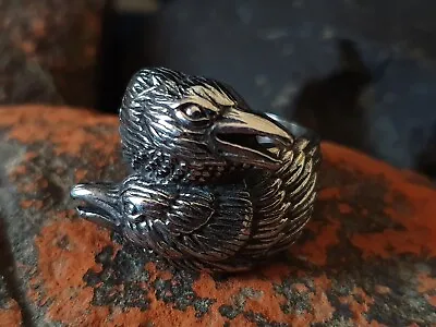 Buy Raven Viking Ring For Men. Huginn And Muninn Norse Mythology Jewellery Gift • 15£