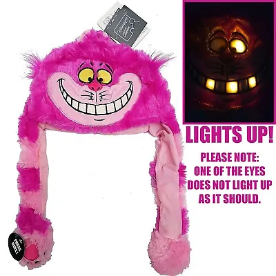 Buy Disneyland Paris Cheshire Cat Light Up Hat Pink Fluffy Face Disney Parks FAULTY • 34.99£