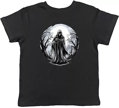 Buy Grim Reaper Death Kids T-Shirt Skeleton Skull Goth Childrens Boys Girls Gift • 5.99£