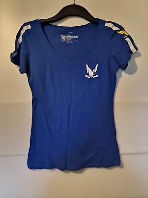 Buy Ladies Size M Mass Effect Kaiden Alenko Blue Fitted T Shirt Bioware 2014 • 29.99£