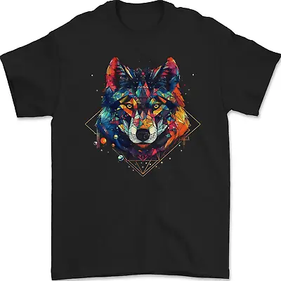 Buy Geometric Wolf Wolves Mens T-Shirt 100% Cotton • 9.99£