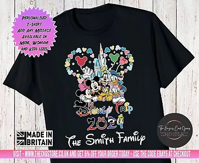 Buy Personalised Disneyland Paris Disney Trip Matching Family T Shirt 2024 V2 • 11.25£
