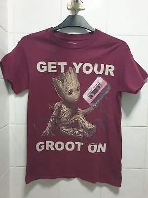 Buy Baby Groot Guardians Of The Galaxy Get Your Groot On Small Wine Women Tshirt • 13.99£