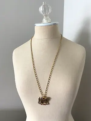 Buy NWOT Disney Couture The Little Mermaid Ariel Sandcastle Gold Tone Long Necklace • 28.94£