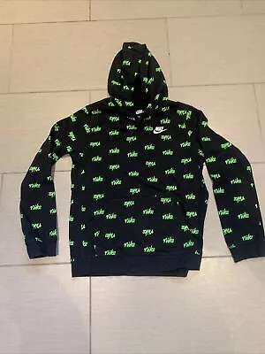 Buy Boys XL Black And Green Nike Hoodie. ONLY WORN 2 TIMES • 3.99£