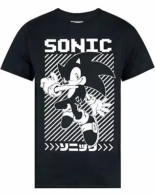 Buy Sonic The Hedgehog Black Short Sleeved T-Shirt (Mens) • 14.99£