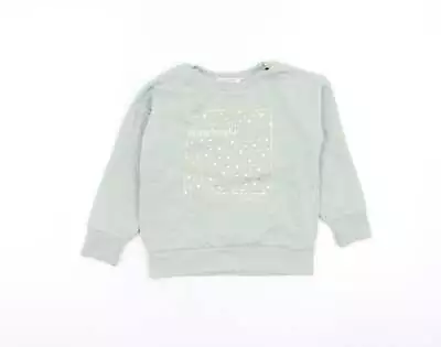 Buy Primark Girls Green Cotton Pullover Sweatshirt Size 4-5 Years Pullover - Shine B • 2.75£