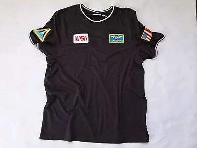 Buy Mens Black T Shirt. Size L.NEW.iron Patches.apollo.ideal Present.NASA T-shirt  • 8.50£