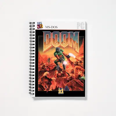 Buy Doom MS-DOS Game Cover Retro Gaming Design Spiral Notebook • 8.99£