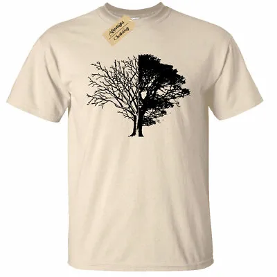 Buy Life And Death Tree Mens T-Shirt Nature Winter Season Fall Cycle Life • 11.95£