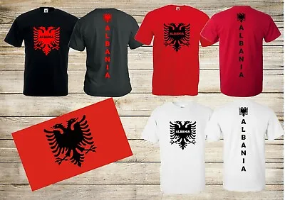 Buy Albania T Shirt Albanian Style Double-headed Eagle Albanian Flag Tee Top S-XXXL • 10.99£