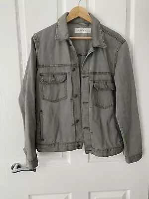 Buy Topman Grey Denim Jean Jacket Size S Pockets Cotton Casual • 9.99£