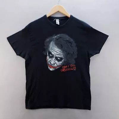 Buy The Joker T Shirt Small Black Graphic Print Why So Serious Batman Heath Ledger • 8.54£