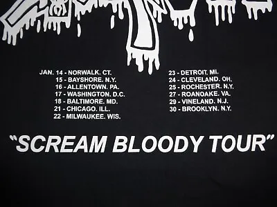 Buy Death TS Shirt Tour 1988 Sepultura Tiamat Paradise Lost Benediction Napalm Death • 24.25£