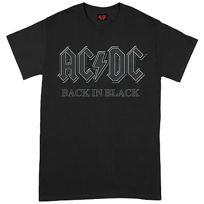 Buy AC/DC T Shirt Back In Black Officially Licensed Mens Tee NEW Classic Rock Angus • 16.28£